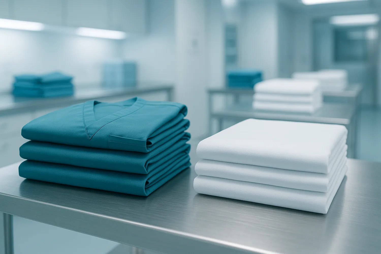 Hospital linen and uniforms with RFID